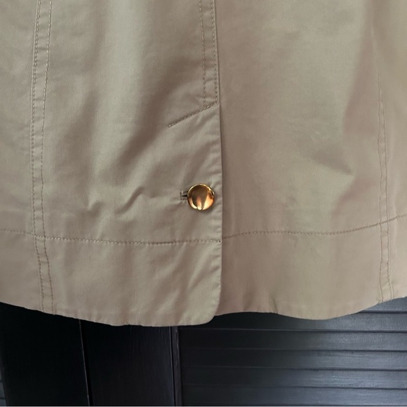 Vintage Y2K Style Juicy Couture Women's Tan Short Trench Coat Jacket Size Medium - Picture 14 of 16